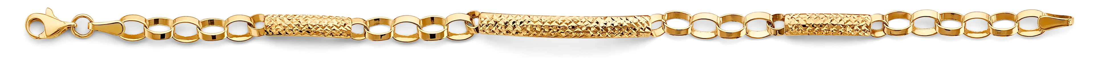 14K Yellow Gold Assorted Fancy Bracelet - AB855