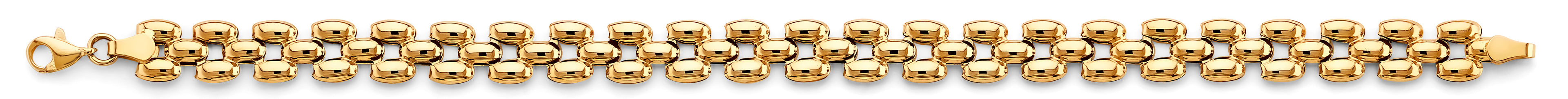 14K Yellow Gold Assorted Fancy Bracelet - AB858