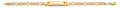 14K Yellow Gold Light Link ID & Evil Eye Bracelet - AB873