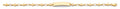 14K Yellow Gold Light Link ID & Evil Eye Bracelet - AB874