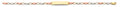 14K Yellow Gold Light Link ID & Evil Eye Bracelet - AB875