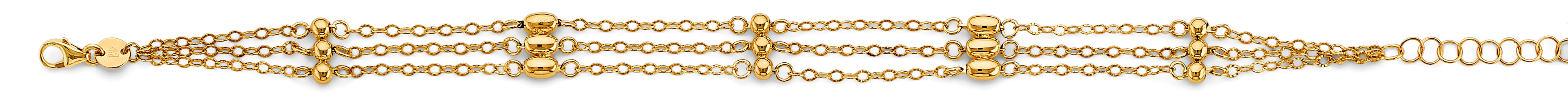 14K Yellow Gold Assorted Fancy Bracelet - AB880