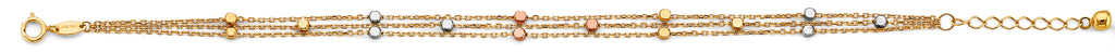 14K Yellow Gold Assorted Fancy Bracelet - AB882