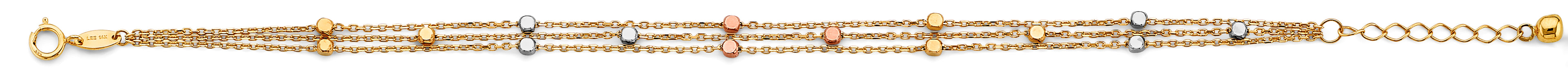 14K Yellow Gold Assorted Fancy Bracelet - AB882
