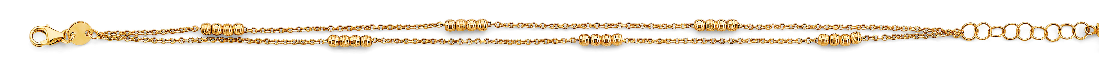 14K Yellow Gold Assorted Fancy Bracelet - AB883