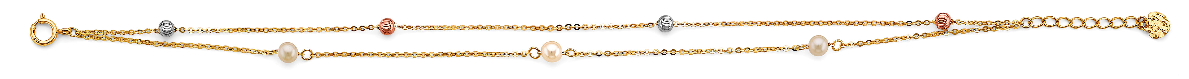 14K Yellow Gold Assorted Fancy Bracelet - AB884
