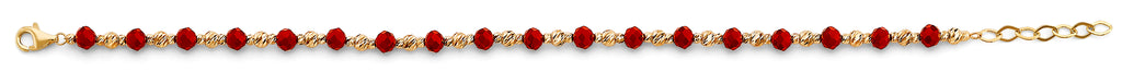 14K Yellow Gold Assorted Fancy Bracelet - AB887