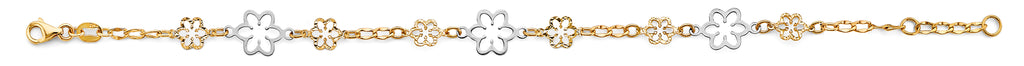 14K Yellow Gold Assorted Fancy Bracelet - AB889
