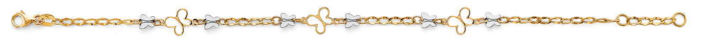 14K Yellow Gold Assorted Fancy Bracelet - AB890