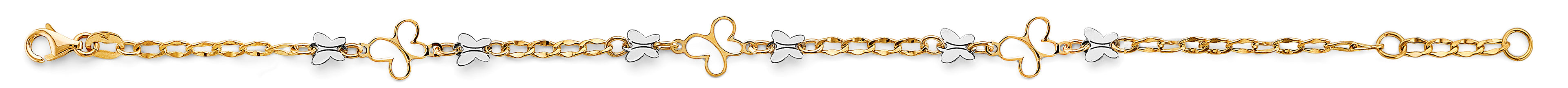 14K Yellow Gold Assorted Fancy Bracelet - AB890