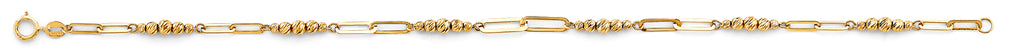 14K Yellow Gold Assorted Fancy Bracelet - AB892