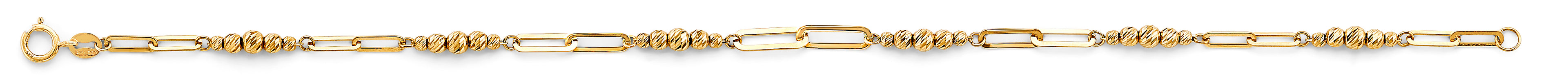 14K Yellow Gold Assorted Fancy Bracelet - AB892