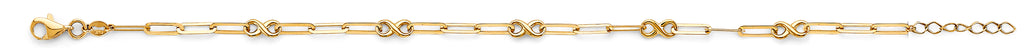14K Yellow Gold Assorted Fancy Bracelet - AB893