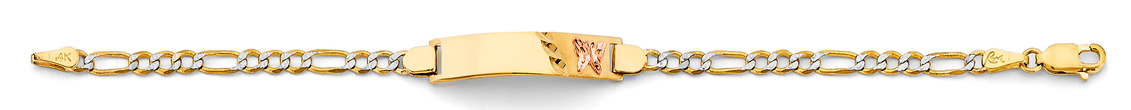 14K Yellow Gold Baby ID Bracelet - AB896