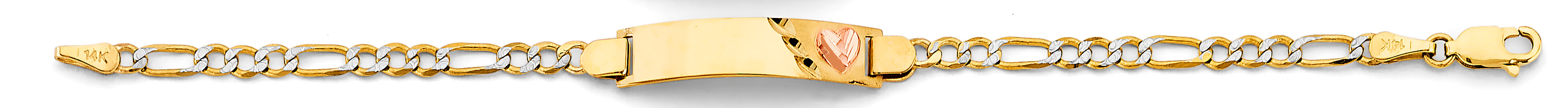 14K Yellow Gold Baby ID Bracelet - AB898