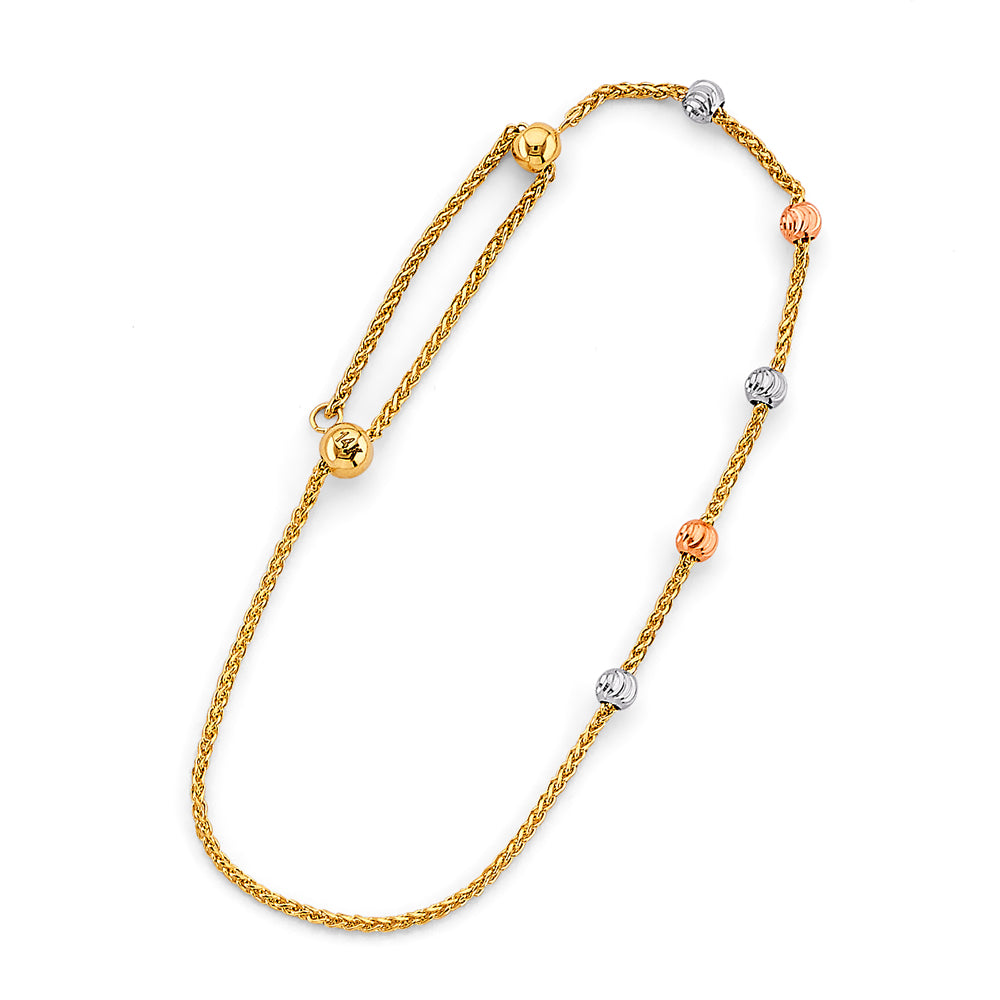 14K Yellow Gold Baby ID Bracelet - AB905