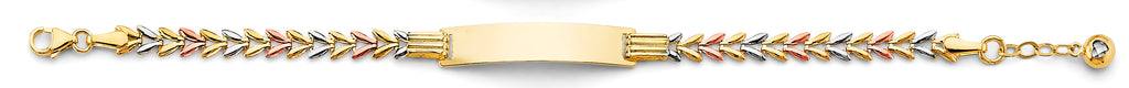 14K Yellow Gold Baby ID Bracelet - AB907