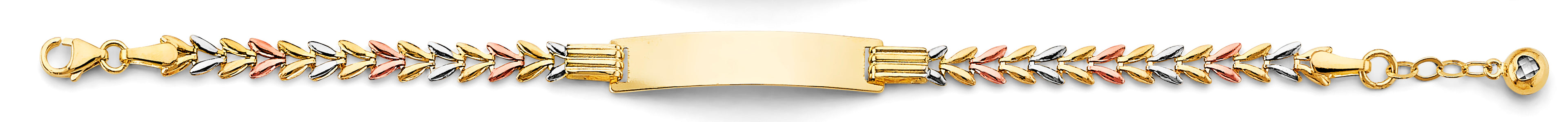 14K Yellow Gold Baby ID Bracelet - AB907