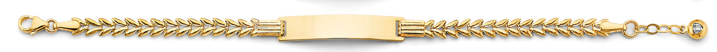 14K Yellow Gold Baby ID Bracelet - AB908