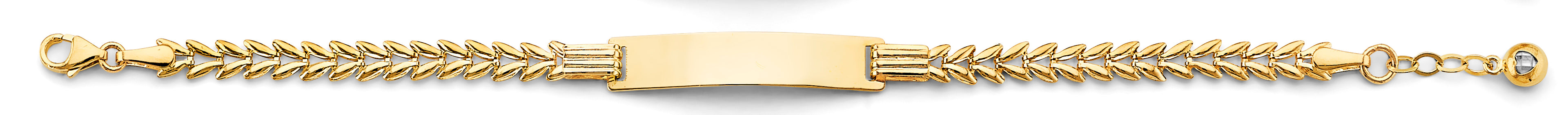 14K Yellow Gold Baby ID Bracelet - AB908