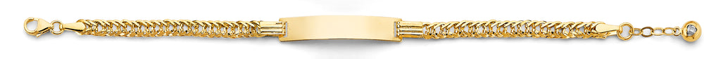 14K Yellow Gold Baby ID Bracelet - AB909