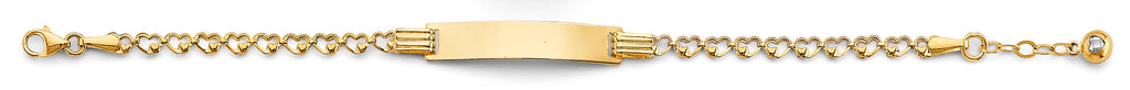 14K Yellow Gold Baby ID Bracelet - AB910