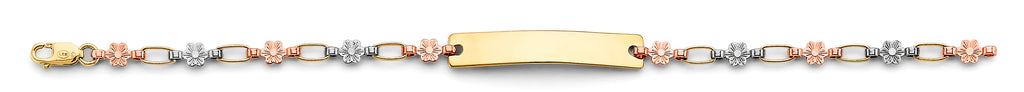 14K Yellow Gold Baby ID Bracelet - AB912