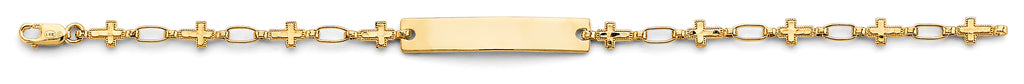 14K Yellow Gold Baby ID Bracelet - AB914