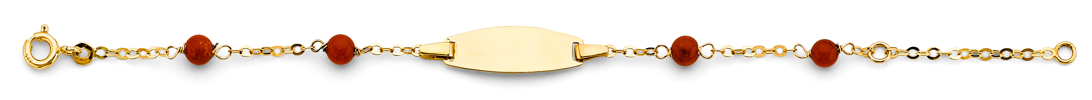 14K Yellow Gold Baby ID Bracelet - AB915