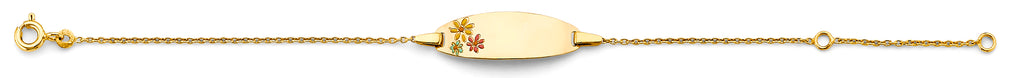 14K Yellow Gold Baby ID Bracelet - AB916