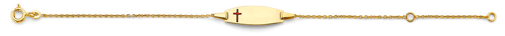 14K Yellow Gold Baby ID Bracelet - AB918