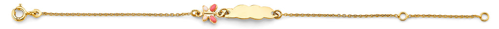 14K Yellow Gold Baby ID Bracelet - AB921