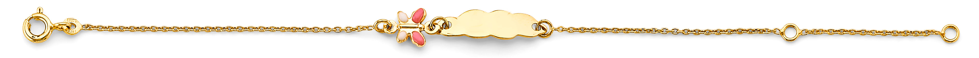 14K Yellow Gold Baby ID Bracelet - AB921