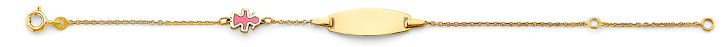 14K Yellow Gold Baby ID Bracelet - AB922
