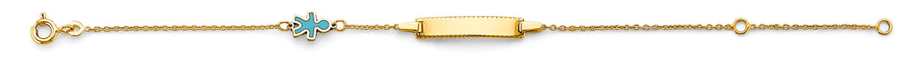 14K Yellow Gold Baby ID Bracelet - AB923