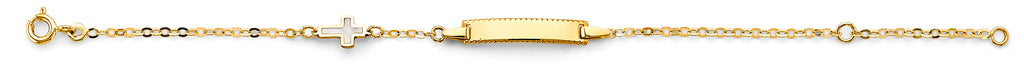 14K Yellow Gold Baby ID Bracelet - AB924