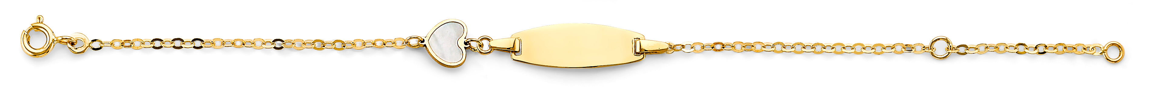 14K Yellow Gold Baby ID Bracelet - AB925