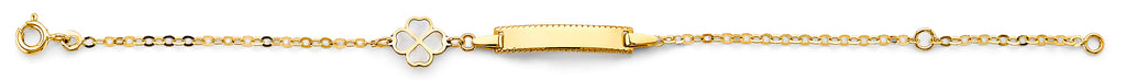 14K Yellow Gold Baby ID Bracelet - AB926