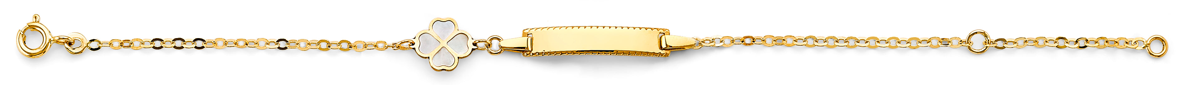 14K Yellow Gold Baby ID Bracelet - AB926