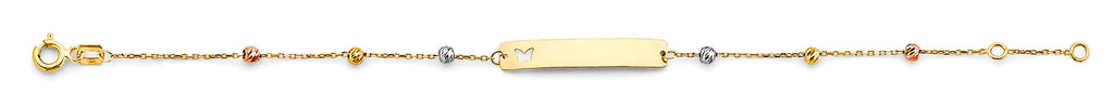 14K Yellow Gold Baby ID Bracelet - AB927