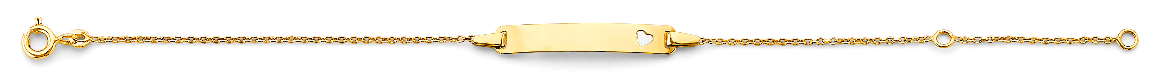 14K Yellow Gold Baby ID Bracelet - AB928