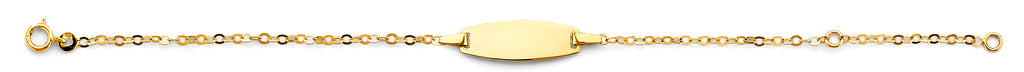 14K Yellow Gold Baby ID Bracelet - AB929