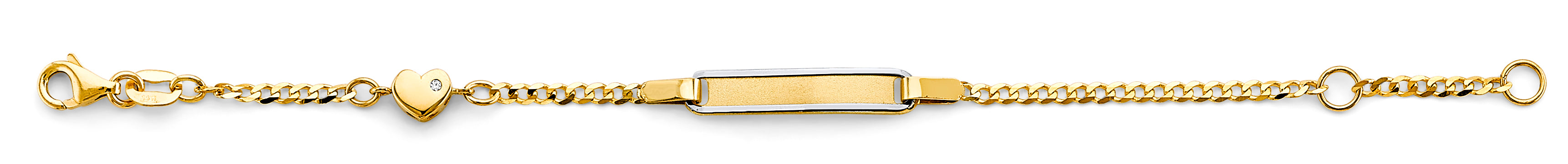 14K Yellow Gold Baby ID Bracelet - AB930