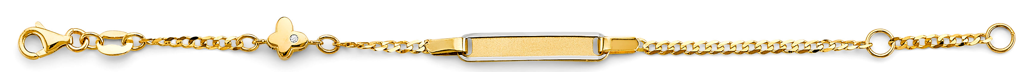 14K Yellow Gold Baby ID Bracelet - AB931