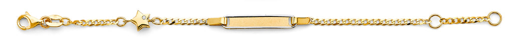 14K Yellow Gold Baby ID Bracelet - AB932