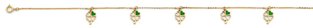 14K Yellow Gold Assorted Fancy Bracelet - AB933