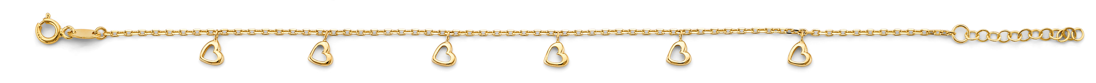 14K Yellow Gold Assorted Fancy Bracelet - AB934