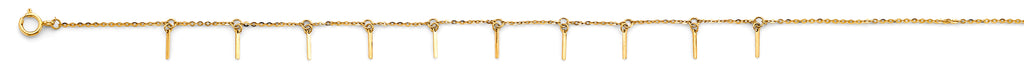 14K Yellow Gold Assorted Fancy Bracelet - AB937