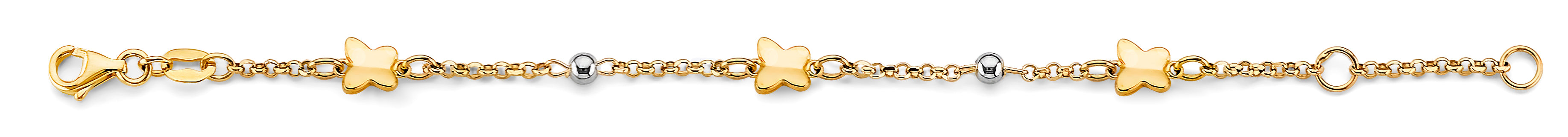 14K Yellow Gold Baby ID Bracelet - AB938