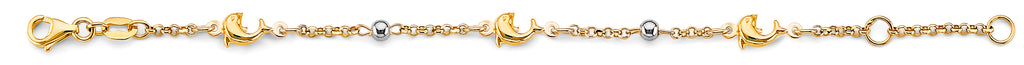 14K Yellow Gold Baby ID Bracelet - AB939